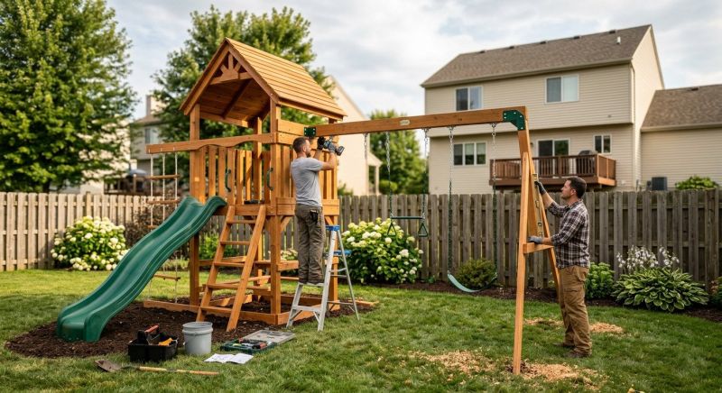 Monkey Bars Installation in Overland Park, KS