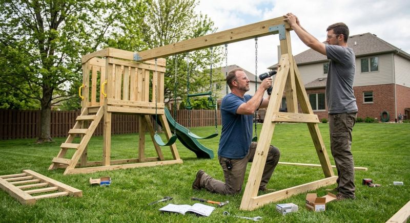 Swing Set Installation in Boulder, CO