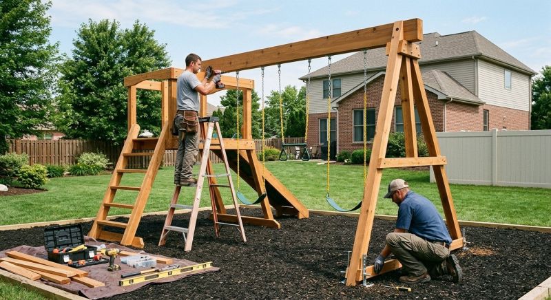 Swing Set Installation in Overland Park, KS
